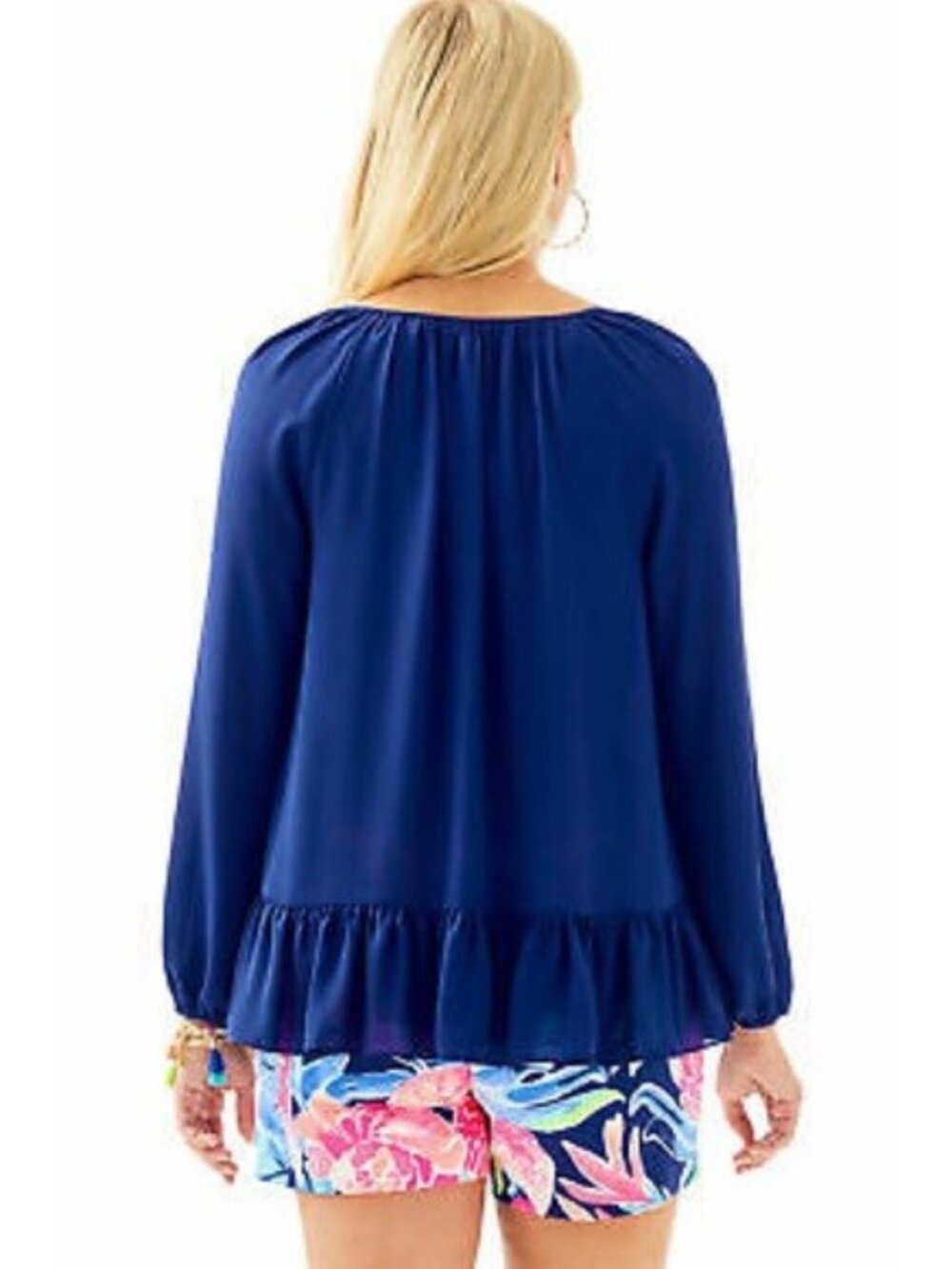 Lilly Pulitzer Tensley High Tide Navy Top Size S NWOT